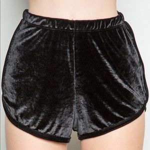 Black velvet brandy Melville shorts